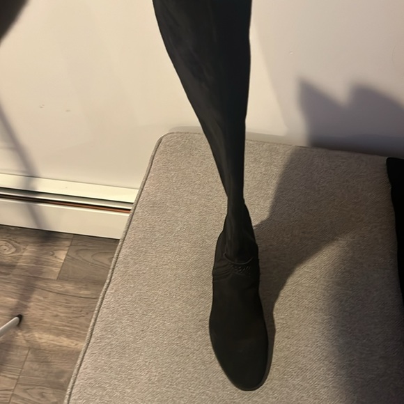 Vince Camuto Verona Black Suede Over the Knee Boots - Picture 4 of 6